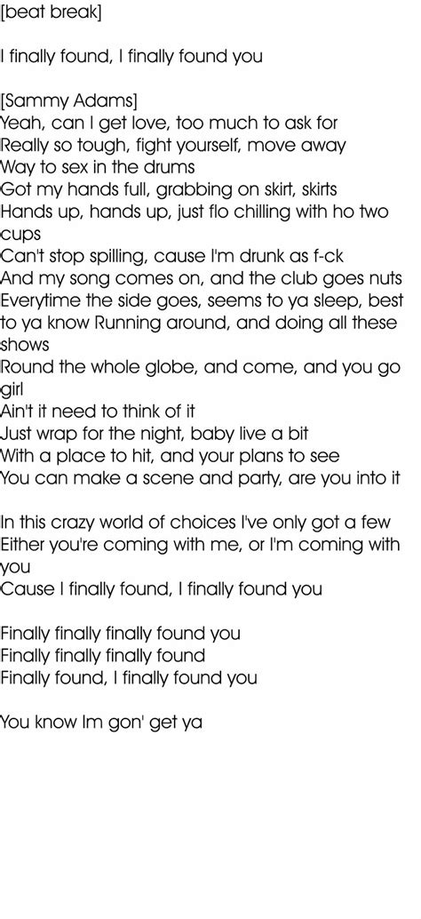 lyrics to finally